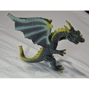 Dark Dargon Dragon Action Figure PVC Toy‎ Major Trading Co Fantasy Green Yellow